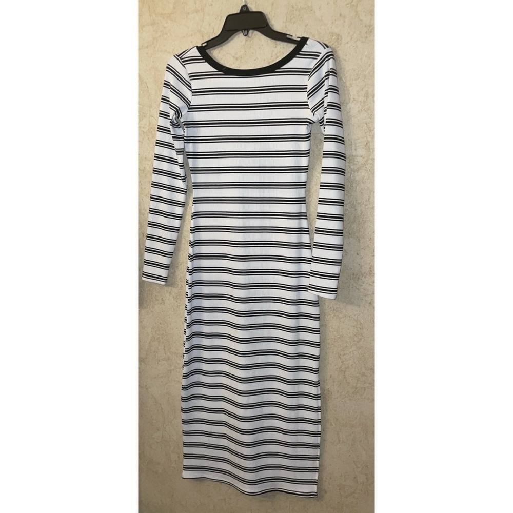 no Comment Ribbed Maxi Dress(Bust 32”-42”Length 55”)